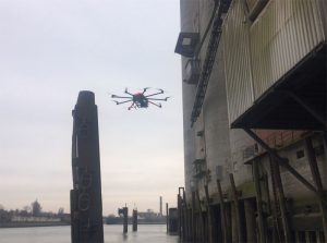 Fassadeninspektion Drohne Hafen