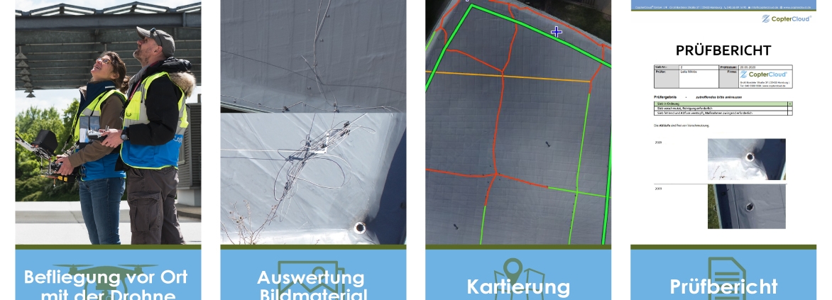 Inspektion Blitzschutzanlage Drohne